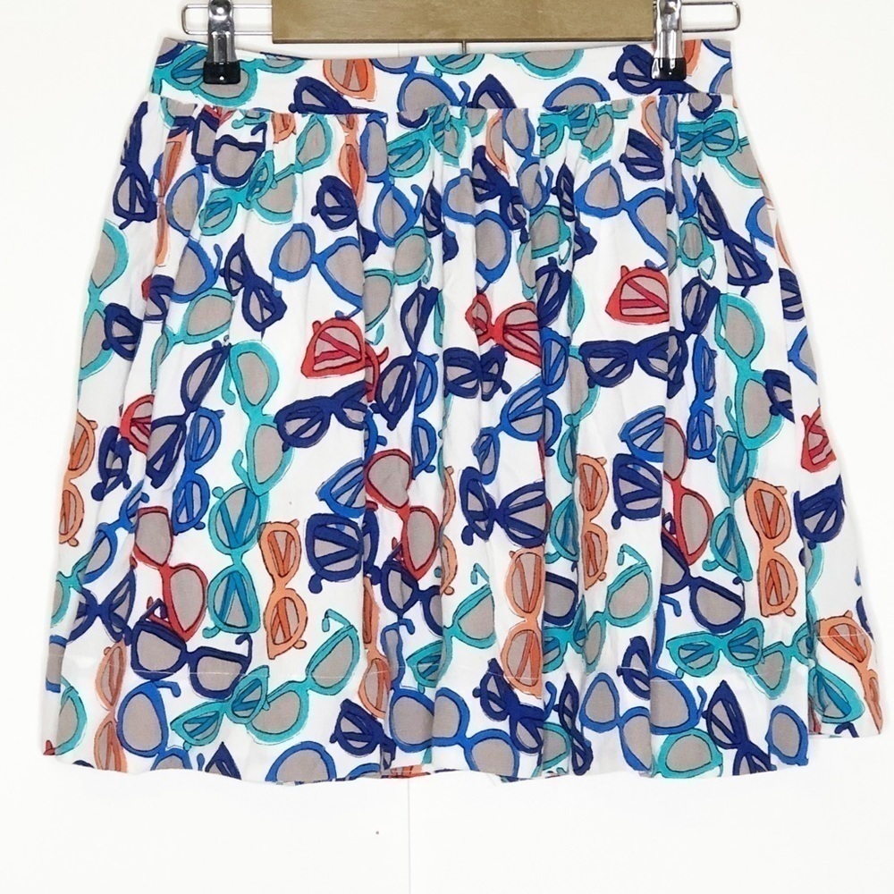 Kate Spade Sunglass Print‎ Pleated Skirt